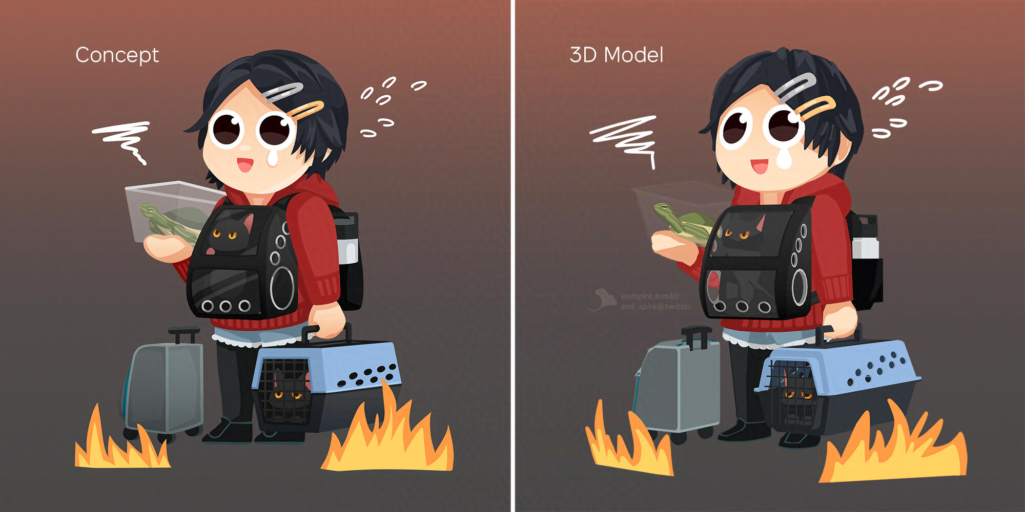Concept Art vs 3D Model